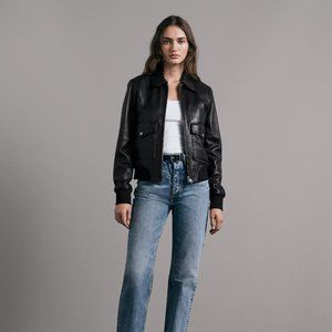 Rag & Bone Andrea Leather Jacket Black | Size XS  NEW